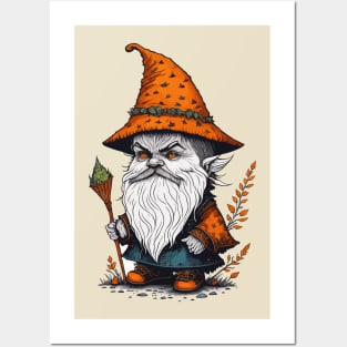 Gnome Celebrating Halloween Posters and Art